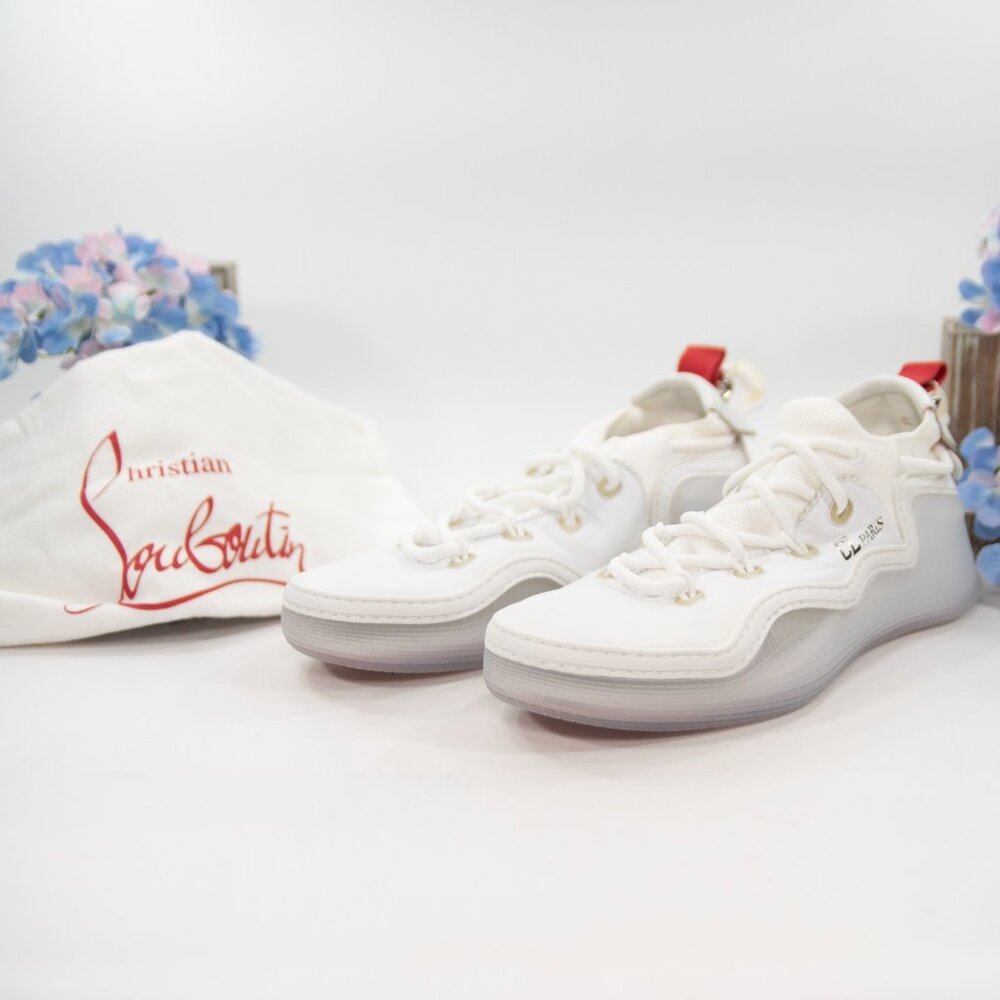 Christian Louboutin Arpoador White Leather Sneakers 40 NWOB